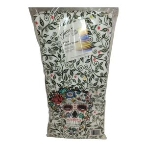 Fiesta Floral Sugar Skull Towels